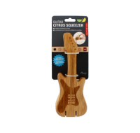 Guitar-shaped rubberwood citrus squeezer for lemons and limes