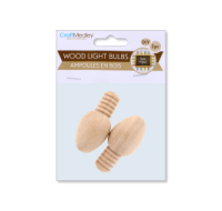 Craftwood Wooden Light Bulb Shapes 2Pc