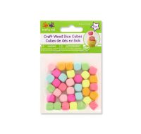 Krafty Kids 35-Piece Pack Craft Wood Dice Cubes