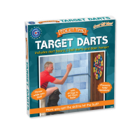 TOILET DARTS BATHROOM TOILET GAME W/ DART BOARD, 3 BALL DARTS & DOOR HANGER
