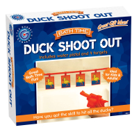 BATHROOM DUCK SHOOT OUT WATER PISTOL 4 TARGETS BATH TIME GAME