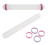 Plastic 9 inch Rolling Pin w/ Band