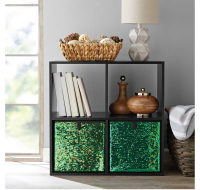 Sequin Foldable Handy Storage Box Teal Cube