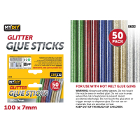 CRAFT & DIY GLITTER GLUE REFILL STICKS 50 PCS 100X7MM