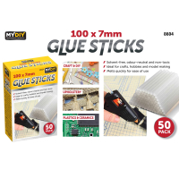 CRAFT & DIY GLUE REFILL STICKS 50 PCS 100X7MM