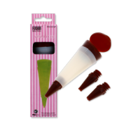 Stylo Deco pastry decorating pen with three nozzles.