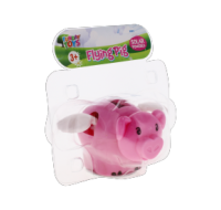 Solar flying pig garden ornament with wings