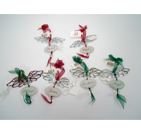 Artificial Silver Angel Wing Christmas Ornament Assorted