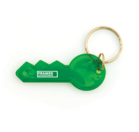 KEY SHAPED KEYCHAIN TRANSLUCENT GREEN