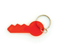 KEY SHAPED KEYCHAIN TRANSLUCENT RED