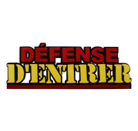 3D 'Defence D'Entrer' Foam Sign 12 Inch