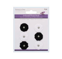 Embossed Flower Brads for craft and paper projects
