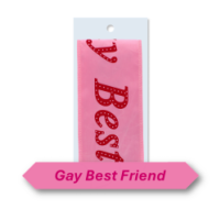Gay Best Friend Party Sash novelty accessory