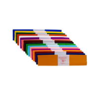 Assorted colour crepe paper rolls 50x250cm
