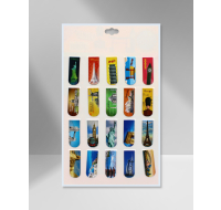 Hologram magnetic book tabs, 20 pieces, assorted colours