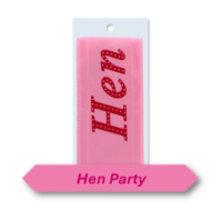 White and pink Hen Party Celebration Sash