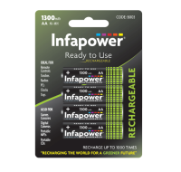 4 pack of AA 1300mAh Ni-Mh batteries
