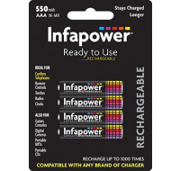 AAA Ni-Mh Batteries 550mAh 4 Pack