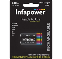 9V 200mAh Ni-Mh rechargeable battery ready to use