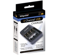 4 Channel USB Charger in white