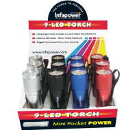 9 LED Aluminium Torch (Box Of 12)