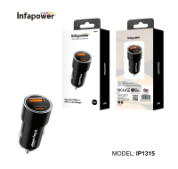 38W Dual USB-A USB-C Car Charger