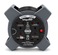 4 Socket 5 Metre Extension Cable Reel Lead