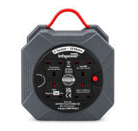 4 Socket 10 Metre Extension Cable Reel Lead