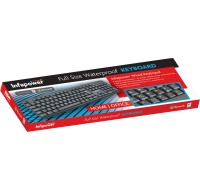Full size black wired waterproof keyboard