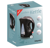 1.7L 2200W Gloss Black Cordless Kettle