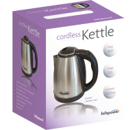 Brushed stainless steel 1.8L 1800W kettle