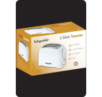 White 2 slice toaster for kitchen
