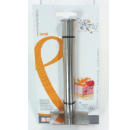 Stainless steel food masher for professional kitchens