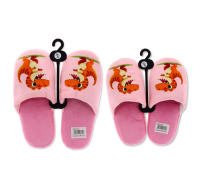 Children's Pink Dinosaur Cozy Slippers