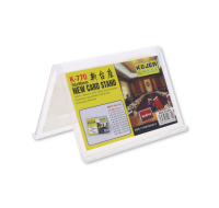 Clear acrylic T shaped sign holder card stand
