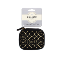 Black 7 day pill box wallet organiser