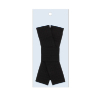 Ladies black elasticated bow belt