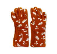 Small oven gloves with oak leaf pattern