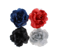 Women's multicolour flower shimmer hair clip close up