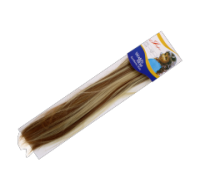 Brown and golden blonde synthetic hair extensions