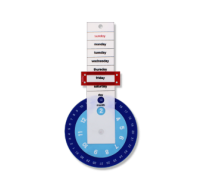 Rotating Endless Wall Calendar for perpetual date tracking