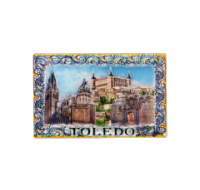 Toledo souvenir fridge magnet on a white background