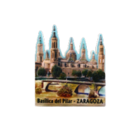 Colourful Zaragoza Basilica Del Pilar fridge magnet