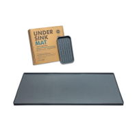Grey Under Sink Mat with Organiser Tray