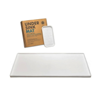 White under sink mat with organiser tray