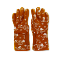 Large oven gloves festive pumpkin design