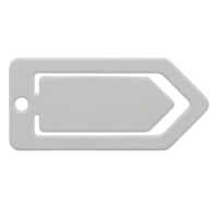 MEDIUM PLASTIC PAPER CLIP WHITE