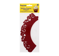 Party Craft Shimmer Cupcake Swirl in red