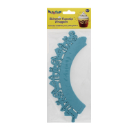 Party Craft shimmer cupcake toppers baby blue