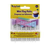 PARTY CRAFT MINI FLAG PICKS PRETTY PATTERNS
